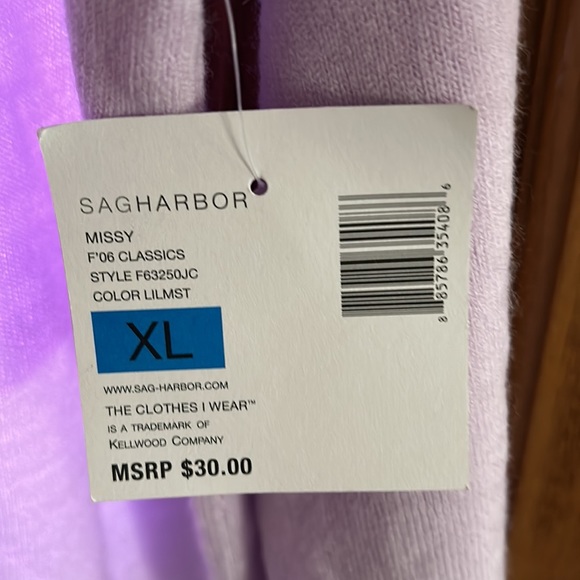 New Sage Harbor Lilac Sweater Missy Size:XL - Picture 3 of 4